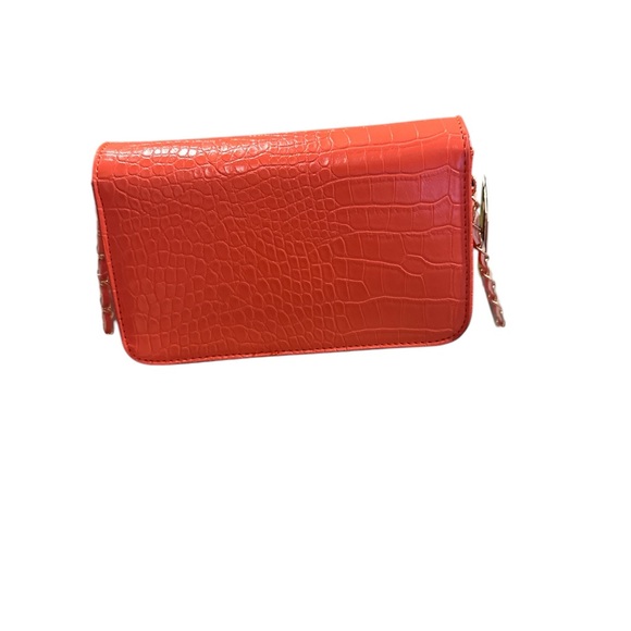 BADGLEY MISCHKA Tangerime  CROCO CROSSBODY NWT - Picture 2 of 4